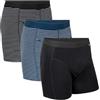 DANISH ENDURANCE 3 Paia Boxer Cotone Organico Premium, Mutande Uomo Comode, Senza Etichetta Mix (Linee Nere, Linee Navy, Nero) XL