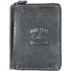 FLW Born to be wild Portafoglio grande realizzato in pelle vera resistente con uno scorpione