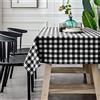 Chickwin Plaid Tovaglia in PVC, Rettangolare Plastificata Antimacchia Facile da Pulire Quadrato Tovaglie da Tavola Copertura di Protezione Tovaglia Cucina Giardino Picnic (120x180cm,Nero Bianco)