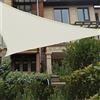 HAIKUS Tenda a Vela Impermeabile Triangolare 5x5x5 m, Protezione Raggi UV 98%, Telo Ombreggiante Triangolo 5x5 x5m, Tenda da Sole per Esterno Giardino Terrazzo, Bianca beige