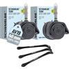 MSZweirad Schwalbe - Set di 2 tubi camere d'aria flessibili per bicicletta AV19, 40 mm, per 27,5, 28, 29, 40/62-584/635, con 3 leve per pneumatici a due ruote