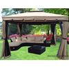 michele sogari GAZEBO 3X4 GIARDINO IN ALLUMINIO TELO IMPERMEABILE POLIESTERE PVC CON AIR VENT