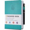 JIANTA Quaderno delle Password, Password Book Alphabetical with Tabs A-Z Index, Taccuino Address Book, Rubrica, Tascabile, Copertina Rigida, Organizer per Password, 13 cm x 19 cm, Verde