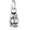Donipreziosi Ciondolo Gufetto Portafortuna In Argento 800 Made In Italy - Ciondolo Collana Bracciale Pendente Scaramanzia - Dimensione 2 cm Compreso Gancio