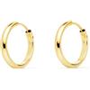 Orecchini A Cerchio In Oro Giallo 18K (750) 24x4 Mm Per Donna - Eleganti, Con Scatola Regalo E Certificato Di Garanzia