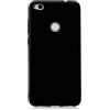 cuzz Cover per Huawei P8 Lite (2017)+(1 Pezzi Proteggi Schermo in Vetro Temperato)Tinta unita Premium Flessibile Silicone TPU Custodia Sottile Ultra-Luce Antiscivolo Anti-Shock Housse(Nero)