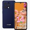 DOOGEE N55 PRO Smartphone 2024, Android 14 Telefono Cellulare, 16GB RAM+256GB ROM/1TB-TF, 6.56 HD+ 90Hz Octa Core Telefoni Iintelligenti, 5150mAh Batteria,13MP+8MP, Face ID/GPS/OTG- Profondo blu