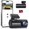 GKU Dash Cam Auto 4K,Dash Cam con UHD 2160P,DashCam Auto con WiFi integrato,Scheda SD 64G,24H Parking Monitor DashCam,Super Visione Notturna,170°Grandangolo,WDR,G-Sensor,Registrazione in Loop,Max 256G