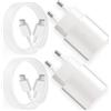 Mijun 2-Pack 25W Caricatore USB C con Cavo di Ricarica Veloce per Samsung Galaxy S23 S22 S21 S20 FE Ultra Plus S10, Z Fold 5/ Z Flip5 A54 A53 A34 A14 A13, EP-TA800N Caricabatterie a Ricarica Super Veloce