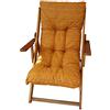 LIBEROSHOPPING.eu - LA TUA CASA IN UN CL Poltrona Pieghevole sdraio in legno Abete 3 Posizioni Cuscino tessuto Imbottito per soggiorno giardino made in italy - RELAX (Oro)