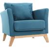 Miliboo - Poltrona scandinava Foglia di té Piedi in Legno Chiaro Oslo