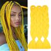 Cybelleza Extension Treccine Treccia Africane Capelli Sintetici Finti Lunghi Intrecciati 60cm Jumbo Braids 3PCS 300g Crochet Twist Bellezza, Giallo