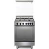 DE LONGHI DGX64L Cucina 4 Fornelli Gas da 60 cm Inox