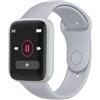 Hperu Smart Watch da 1.44 pollici touch screen watch orologio impermeabile con la frequenza cardiaca del contapai grigio braccialetto smart111