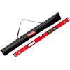 PRO900 Livella Digitale 100cm con 2 display LCD e coperchio - Livella Elettronica con memoria dei valori misurati per un massimo di 19 risultati - Classe di protezione IP65 - Colore Rosso