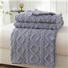 Mezzar Coperta Matrimoniale Pile, Coperta per Divano Morbida, Plaid Pile Blanket per Letto Caldo e Confortevole (Grigio-blu, 150 * 200CM)