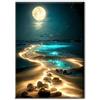 Yiminu.DS Diamond Painting Kit Completo 1 Pezzi, Diamanti Painting Kit 5D Adulti, Pittura Diamante Quadri Con Perline, 30Cm X 40Cm, Cielo Stellato Mare Luna Spiaggia