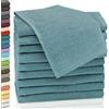 ZOLLNER 10 asciugamani per gli ospiti - morbidi e assorbenti lavette da viso - lavabili a 95°C - cotone - 30x50cm - verde petrolio