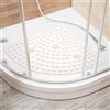 Tatkraft Shell - Tappeto Doccia Angolare, 58x58 cm, Fatto in Italia, Antimuffa, Tappetino Doccia Antiscivolo in PVC, Spesso Perfetto per Anziani e Bambini, Lavabile in Lavatrice, Bianco
