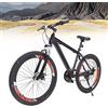 KenSyuInt Mountain bike da 26 pollici, 21 marce, mountain bike, in alluminio, per adulti, mountain bike, per 165-185 cm, colore nero