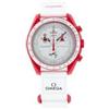 Swatch Omega x Swatch Moon Swatch Mission to Mars Speedmaster Rosso & Bianco - Nuovo., Bianco e rosso, Moderno