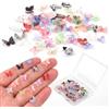 NQEUEPN 60pz Farfalle per Resina, Mini Farfalle per Artigianato Farfalle in Miniatura Casa delle Bambole Farfalle 3D Piccole per Paesaggi in Miniatura Casa delle Bambole Fata (Colori Casuali)