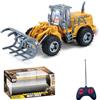LioMaxi 1:32 veicoli da cantiere telecomandato giocattolo,con luci lampeggianti,completamente funzionante Telecomando,Trattore Ruspa Giocattoli per bambini,per Regali Per Bambini (Pinza)