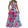 Generic Gonne da donna Completi in 2 pezzi Sexy Cami Crop Top + Maxi gonna svasata Set da spiaggia
