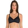 Playtex Reggiseno Basic Support Senza Ferretto in Microfibra Liscia Art. P00BD (36 D - IT 4 D, Nero)