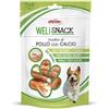 Record Welisnack Involtini al gusto di Pollo. Deliziosi snack per cani senza conservanti e coloranti. Bocconcini per cani 100% Naturali, senza zuccheri aggiunti. Confezione richiudibile da 75g