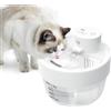 Jewyow 1L Fontana per gatti senza fili, fontana intelligente per gatti, fontana a batteria ultra silenziosa per gatti con sensore di movimento, indicatore di batteria