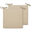 BESTORI Set 2 Cuscini Sedia da Cucina 45 x 45 cm Comoda e Spessa Cuscini Coprisedia da Cucina Lavabili Sfoderabile con Cerniera per Soggiorno, Camera da Letto Beige