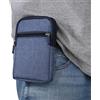 QBYVQQN Custodia da Cintura Uomo per Smartphone, Marsupio da Cintura per Cellulare, Versatile Borsello da Cintura Portacellulare da Cintura Uomo Zip Fondina Porta Telefono Carte Portafoglio con Moschettone