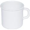 Riess, 0221-033, pentola smaltata con bordo, tazza da caffè, diametro 8 cm, 0,375 litri, capacità 3/8 litri, lunghezza 11,1 x 8,8 x 8,4 cm, peso 0,192 kg (bianco)
