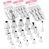 Cukkicakes Set di 25 Beccucci per Sac a Poche Professionali (Taglies: M, L e XL) per Decorare Cupcakes, Torte, Zeppole, Biscotti & Churros - Bocchette per Pasticceria prodotte in Corea