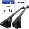 DGH SYSTEM Barre portatutto portapacchi easy line advanced 120 cm compatibile con Opel Mokka A SUV 2013-2019 con profili integrati, serratura, 90 kg