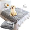 SHUOJIA Coperta Reversibile Impermeabile,Coperta per Cani e Tappetino per Gatti per Divano, Letto,Lavabile Coperta per Animali Domestici,coprisedili per Auto (S-70×50cm,Grey)