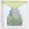 Gardinenbox 2023700 - Tendina corta con cordoncino, 100 x 100 cm, colore: verde mela