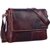 STILORD 'Oskar' Borsa a Tracolla in Pelle Uomo Donna - Messenger Bag Vintage in Vera Pelle - Borsa Lavoro e Università per Laptop 15 Pollici e Documenti A4 Vero Cuoio, Colore:kara - marrone