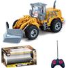 LioMaxi 1:32 veicoli da cantiere telecomandato giocattolo,con luci lampeggianti,completamente funzionante Telecomando,Trattore Ruspa Giocattoli per bambini,per Regali Per Bambini (Spazzaneve)