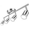Aigostar Faretti LED Soffitto Orientabili, Lampada da Soffitto Moderna GU10, 4 Luci Lampadario Camera da Letto Cucina Soggiorno 220V (Lampadine non incluse)