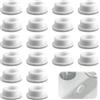 PARFCO Tappo Troppo Pieno Lavandino, 20 Pezzi Tappo Troppo Pieno, Tappo Lavandino Bagno Gomma, Diametro 22-24 mm, per Lavabi, Vasche da Bagno, Lavelli da Cucina