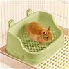 septillar Lettiera Coniglio, Medio Vassoio Rettangolare per Letame Piccoli Animali Staccabile Addestratore Vasino Toilette Gabbie per Animali Domestici Conigli Porcellini d'India Criceti Cincillà (Verde)