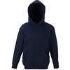 Fruit of the loom - Felpa con cappuccio da bambino unisex, Dark Blue, M