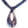 Linea Italia Venetiaurum - Collana Girocollo Multifili per Donna Con Pendente In Vetro Originale Di Murano E Argento 925 - Gioiello Made In Italy Certificato