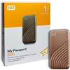 Western Digital My Passport 1TB SSD Hard Disk Esterno PC USB 3.2 Windows Mac Oro