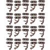 Buachois 20 Pezzi Gancio Serratura Antique Gancio a Scatto Hasp, Gancio a Scatto Hasp Scatola di legno Hasp,Chiusura a Braccio Oscillante per Scatola di Gioielli Scatola Ordinaria in Legno Decorazione