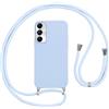 Vauki Cover per Cordino con Collana per Samsung Galaxy A05s 6.7, Custodia Silicone Morbido con Corda, Case Tracolla Antiurto con Necklace Regolabile per Samsung A05s, Viola