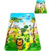 LUVDECO Tappeto gioco per bambini, Tappeto pieghevole per gattonare, Tappetino educativo impermeabile da pavimento, Tappetino da gioco antiscivolo per bambini Apprendimento Giocando 180x120cm (Forest Carpet)