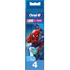 Oral-B Testine di Ricambio Spiderman 4 Pezzi